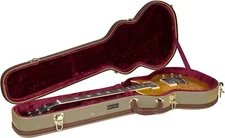 Crossrock Electric Guitar Case  fit Les Paul, Semi-vintage Arched Hardshell