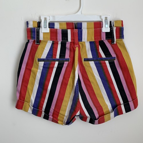 Express Extreme High Rise Shorts Stretch Striped Color Block size 2S 2C Summer - Picture 4 of 14