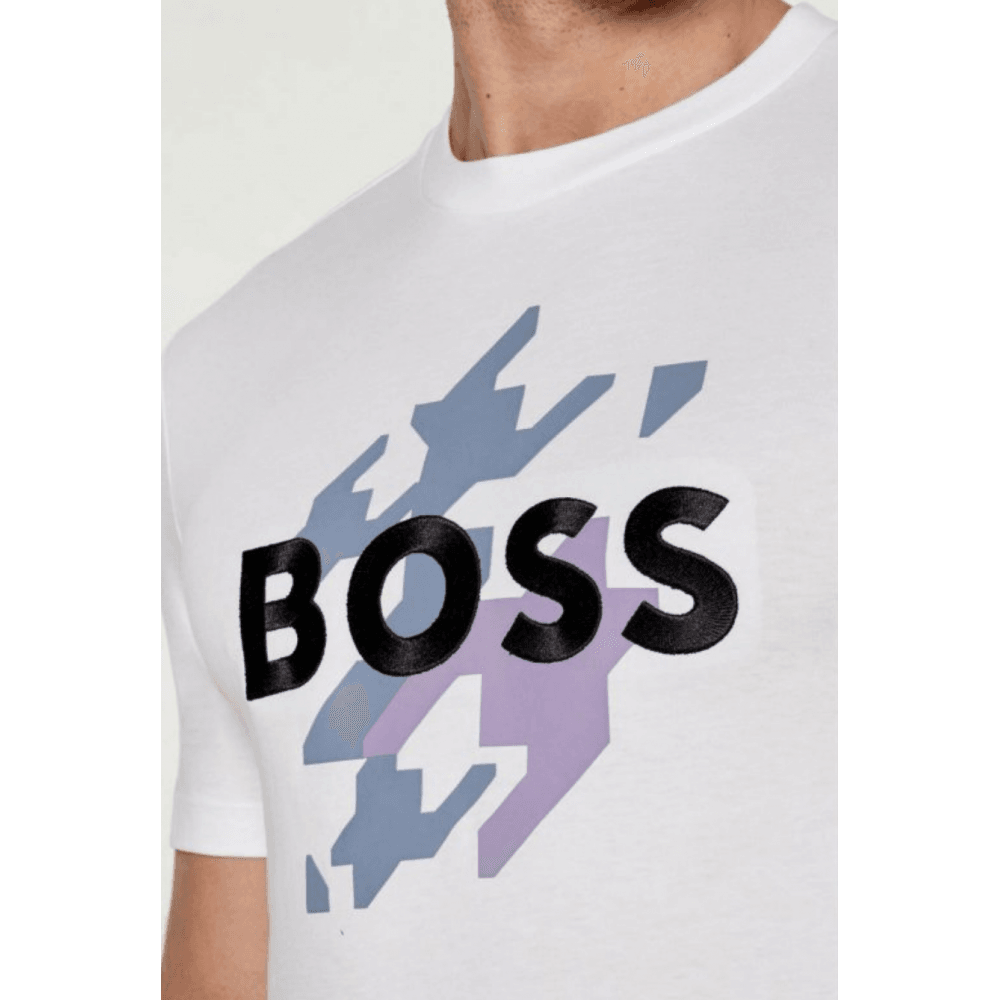 Tシャツ・カットソー HUGO BOSS 'Thompson 04' T-shirt White Hugo Boss BOSS C-Thompson Script Logo Short Sleeve T-Shirt