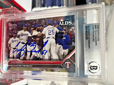 2023 Topps Now ALDS Texas Rangers #991 Advance 2 ALCS Cody Bradford Auto BAS COA
