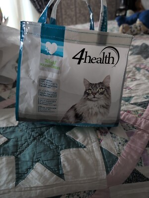 Small Reusable Shopping Tote Gift Bag Handmade From Cat Food