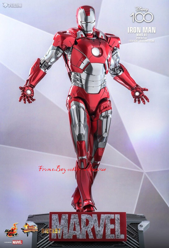 Hot Toys 1/6 Mms696d54 Disney 100 Iron Man Mark 7 Vii D100