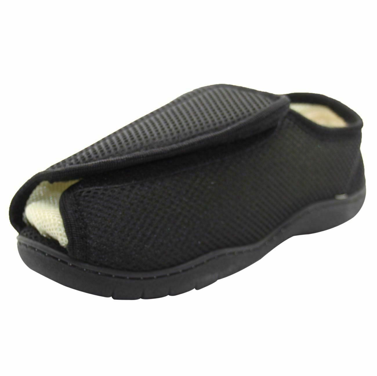 Mens Womens Diabetic Slippers Orthopaedic Memory Foam Wide EASY Fitting