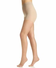 Berkshire Silky Control Top Extra Wear Sheer Lycra Leg Style 4527 Nude Size 3
