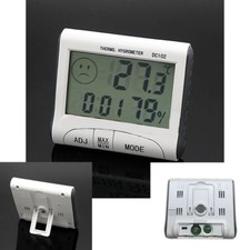 Termometro LCD Digitale Igrometro umidità Misuratore temperatura Orologio vc