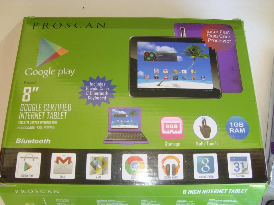 New Guaranteed Google Play 8” Tablet Proscan Pre Loaded Google Apps - Image 2 of 4