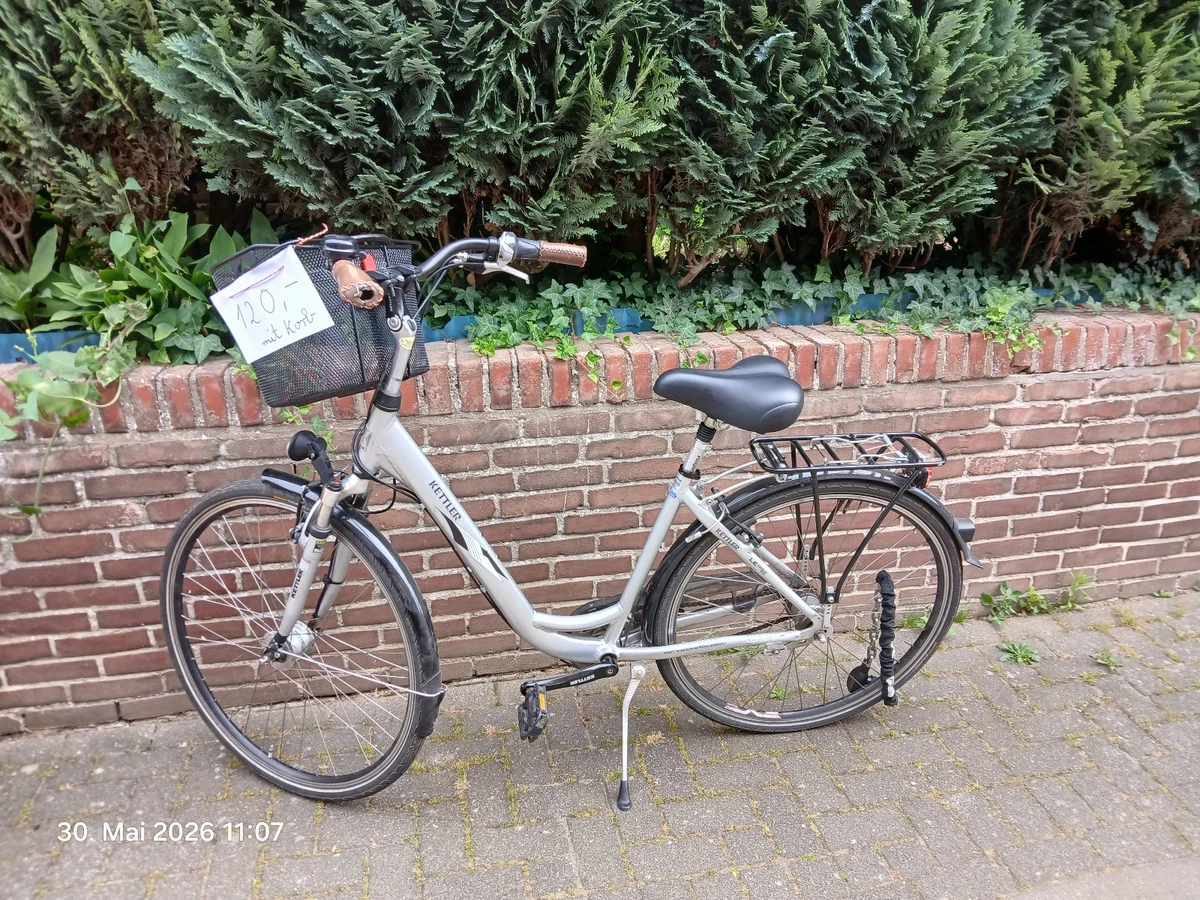 damenfahrrad 26 zoll mit korb Komfort Fahrrad Citybike Vintage Hollandrad, Zoll, Schwarz-Creme, 1-Gang Sport & Freizeit Muskelfleisch Huhn E-Bike Kompaktrad QiO Eins Frame Size:Medium