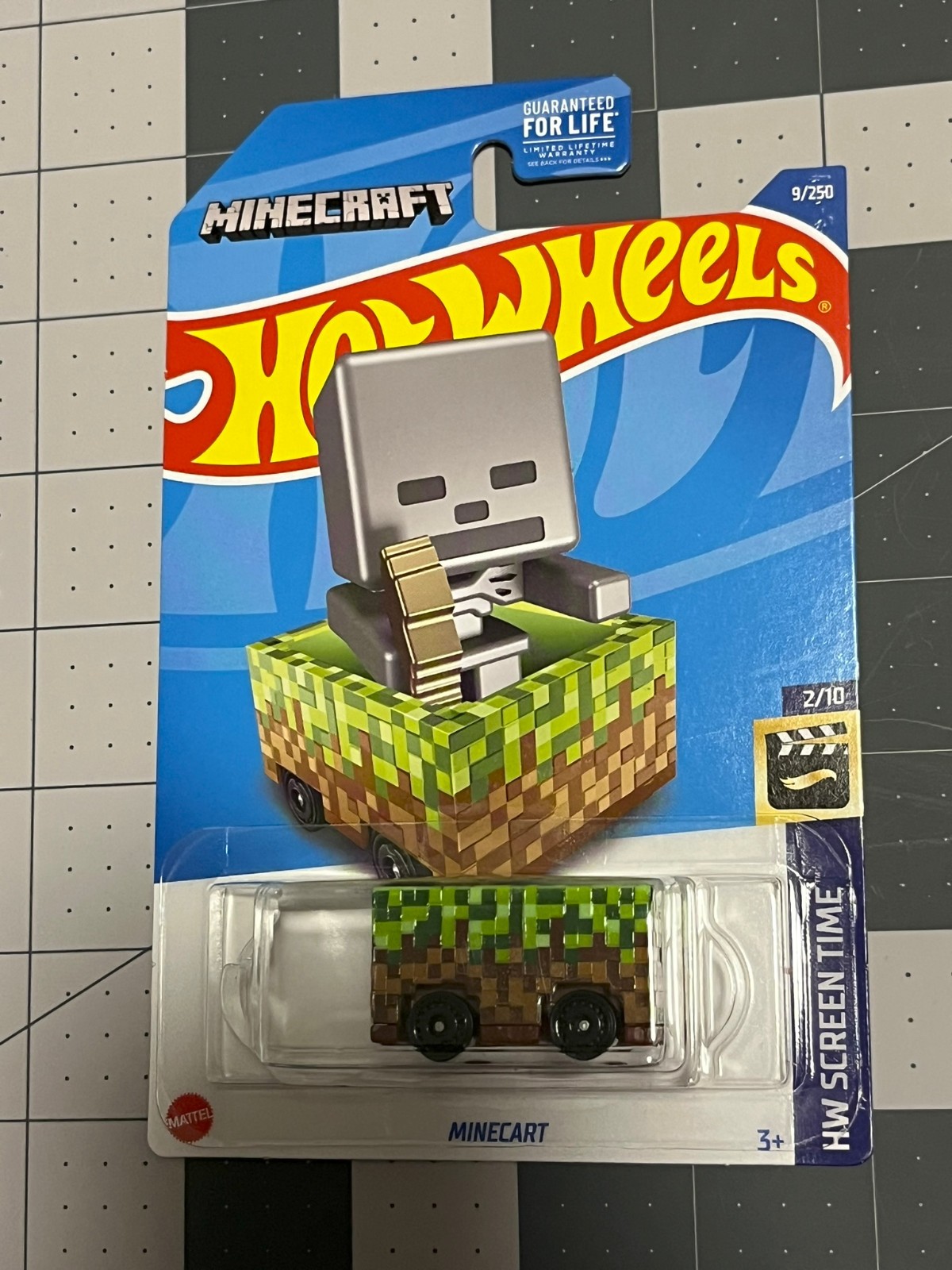 2021 Hot Wheels 9/250 Minecart Green&Brown HW Screen Time Series 2/10 New In Box