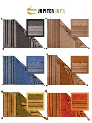 Khademi Modern Indo Kelim / Orientteppich | Handgewebter Teppich aus Baumwolle