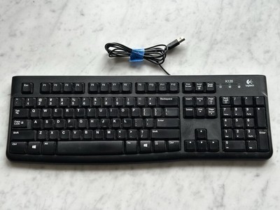 Logitech - K120 Full-Size Wired Membrane Keyboard w/ Number Pad for PC (Used)