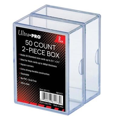 Ultra Pro - 2-Piece Storage Box - Clear - for 50 Cards (2 Boxes)