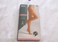 Silk Impressions 2-Pair Sheer 40-Denier Pantyhose Women Sz XXL NWT Dark Brown