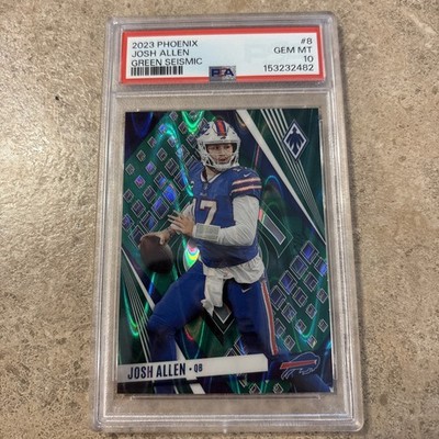 2023 Panini Phoenix Green Seismic Josh Allen Number Match 17/25 PSA 10 🔥🔥🔥 
