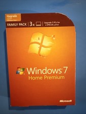 Microsoft Windows 7 Home Premium Upgrade Family Pack For 3 PCs 32  64 Bit DVD  s