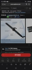 Bio Ionic Long Barrel Styler Curling Hair Iron