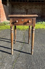 Antique Georgian Oak Side Table Bedside Table Occasional Table Lamp Table