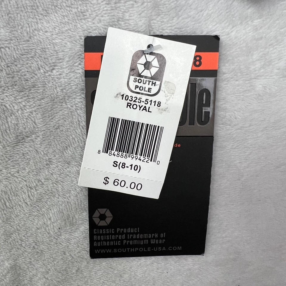 South Pole Kids 皇家蓝色绗缝连帽夹克 尺寸 S 8-10 男孩 女孩 — 第 3/4 张图片