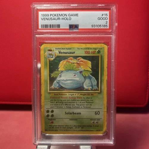 Pokémon Venusaur Base Set Holo Rare #15/102 PSA 2 1999 English
