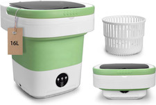 Portable Mini Washing Machine, 16L Large-Capacity Upgraded with Spin Basket Laun