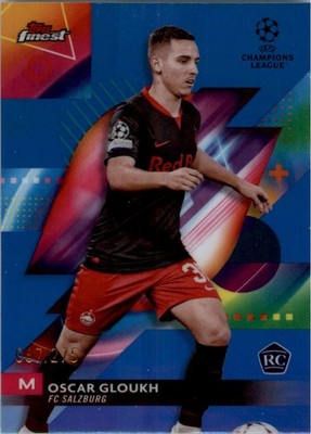 2023-24 Finest UEFA Club Competitions Sky Blue Ref 41 Oscar Gloukh /275 SCR