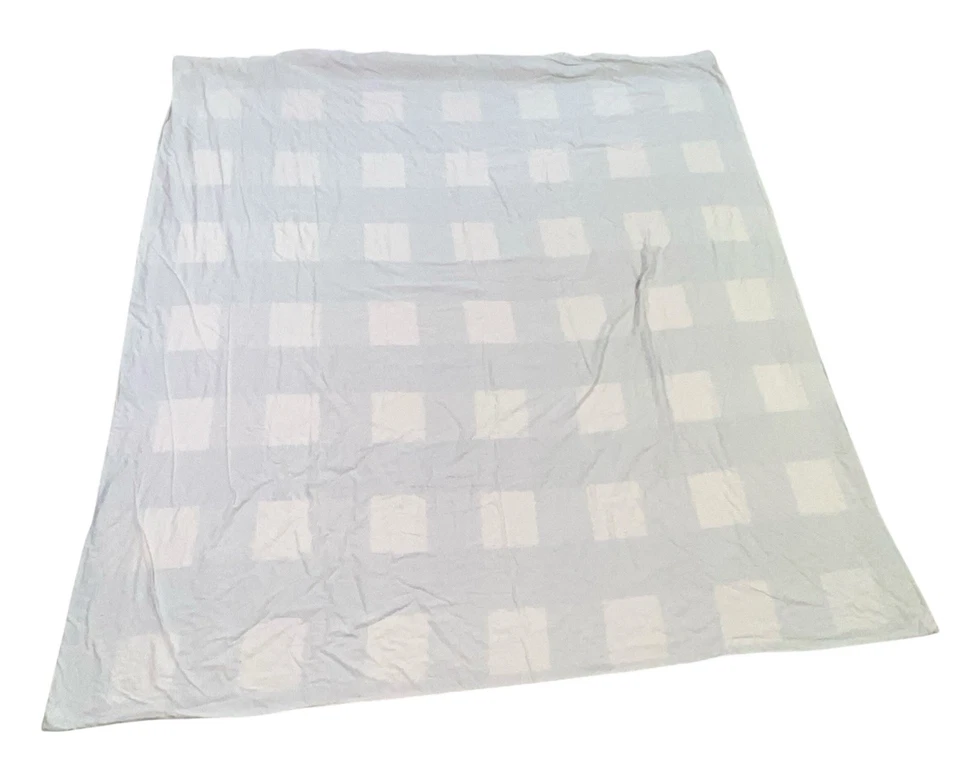 Juego de edredón Pottery Barn completo/queen grande a cuadros gris blanco + 2 fundas estándar Foto 3 de 4