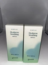 2pk GOODAL Heartleaf Hyaluron Soothing Ampoule 1.69OZ Exp 2027 Korean Skin Care