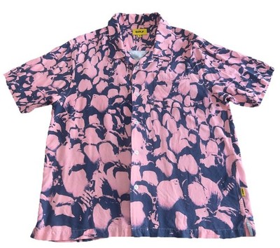 Golf Wang Button Up Shirt Medium Pink Black Abstract Camp Tyler The Creator