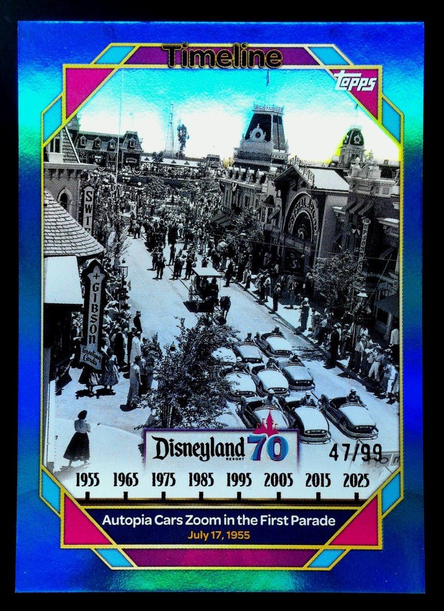 2025 Topps Disneyland 70th Autopia Cars Zoom First Parade #85 CARD