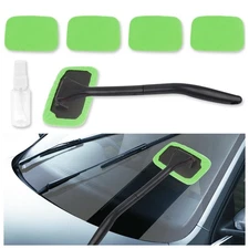 Car Windshield Cleaning Tool Microfiber with 4 Washable and Reusable Cloth Pad
