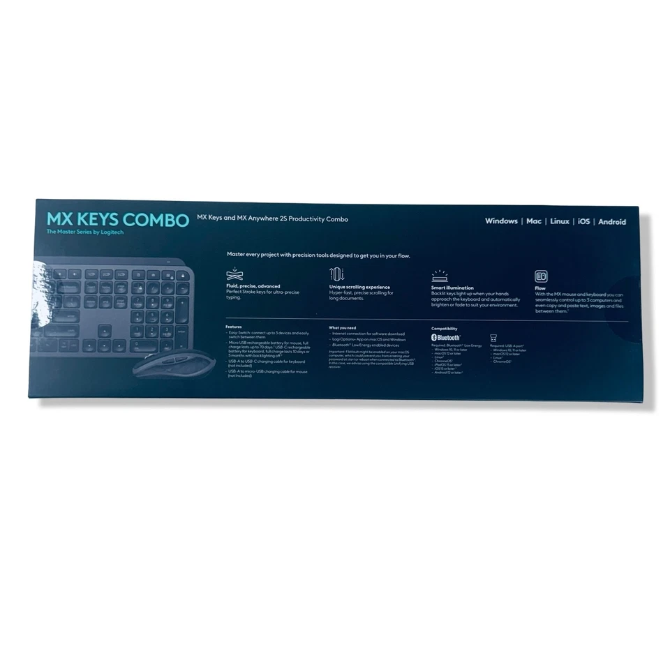 MX Keys Combo Keyboard & Mouse - LOGITECH MX Master Series 2S 920-013887 *NEW* - Image 3 of 4