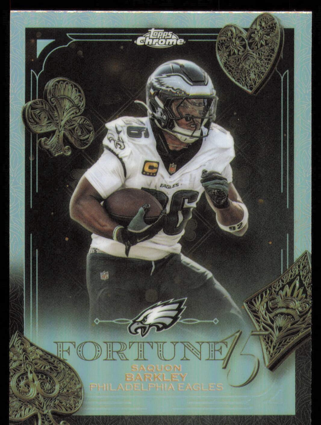 2025 Topps Chrome #F15-3 Saquon Barkley Fortune 15 Refractor