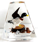Vintage Hand Carved Painted Duck Lucite/Acrylic Unique Canada Paperweight — photo 3