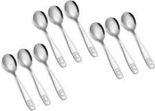 Kids Spoons, Kids Silverware Stainless Steel Toddler Utensils Metal Kids