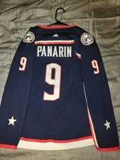 Columbus Blue Jackets NHL hockey jersey Panari  #9 Sz S Thick Stitched