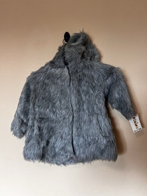Brand New Grey Faux Fur Jacket for Kids (Age 3-4)