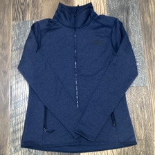 The North Face Womens Blue Zip Mock Neck Pullover Top Polyester S/P