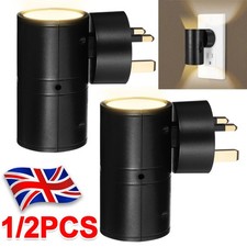 1/2 Pack LED Night Lights Modern Night Light Plug in Wall Dusk to Dawn Sensor UK