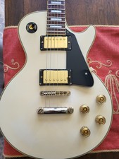 1989 Epiphone Les Paul Custom Alpine White Electric Guitar