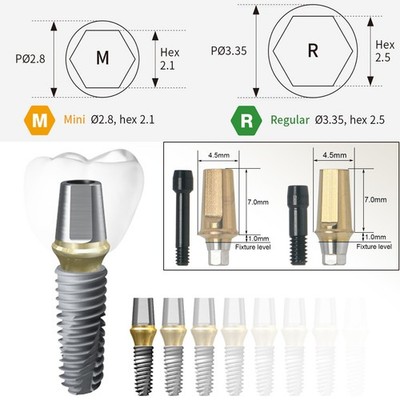 US Dental Osstem TS Hiossen ET Transfer Abutment Hex MINI/Regular