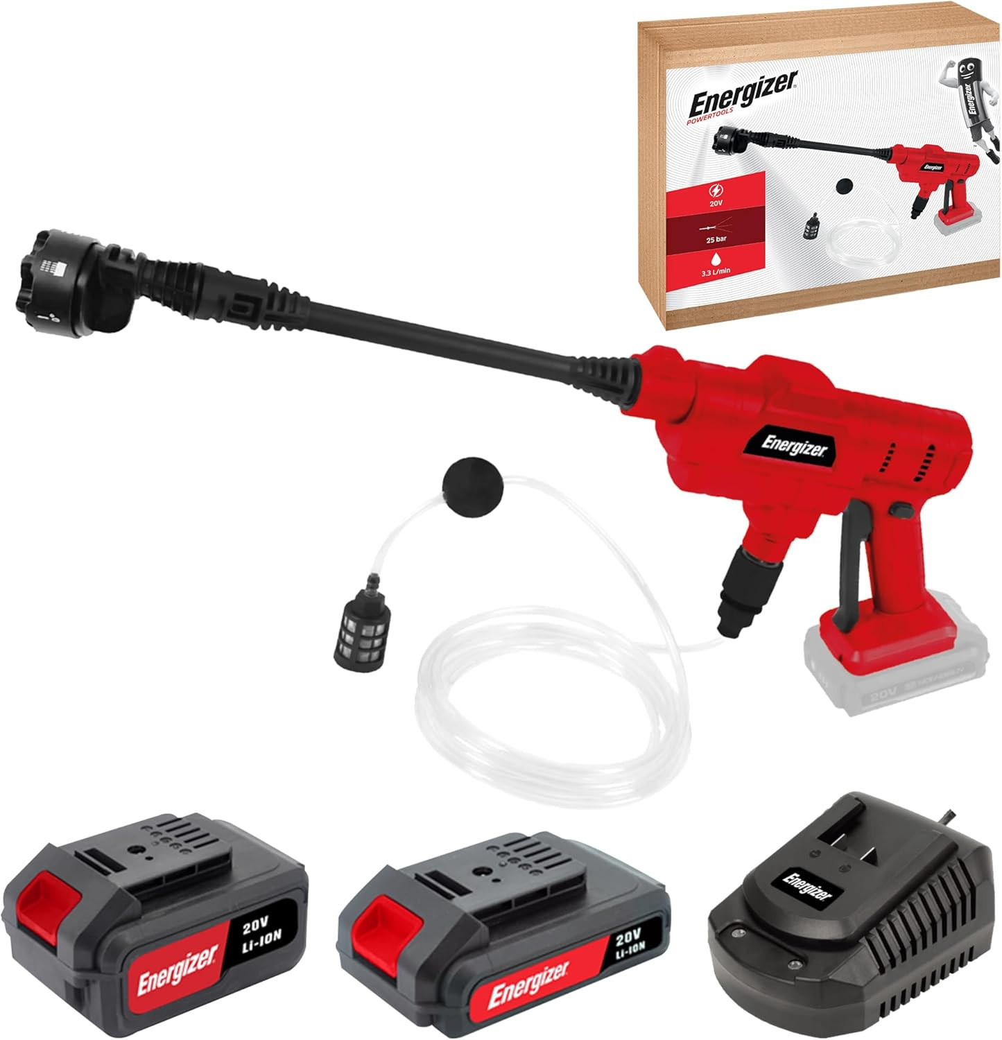 OFFERTA Idropulitrice 20V a Batteria - Kit Completo 25 Bar 6-in-1