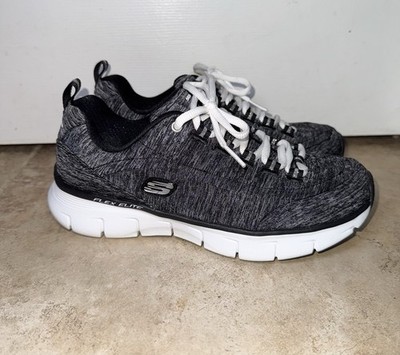 Skechers Women's Gray Flex Elite Memory Foam Sneakers Athletic
