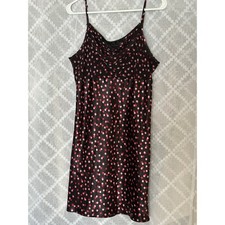 Vintage Y2K Cowl Neck L Sheer Black Pink 90s Y2K Polka Dot Whimsical Fairy Dress