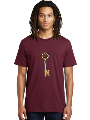 Golden-Key Mens Graphic Tee, 100% Cotton, Casual Summer Wear