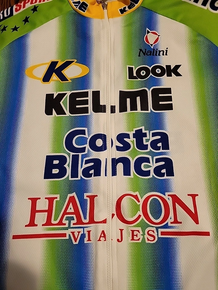 Camiseta de ciclismo para hombre talla pequeña camisa cremallera completa Kelme Costa Blanca Foto 2 de 4