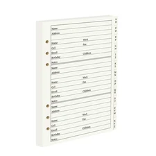 Address Book Refill Pages with Alphabetical Tabs, Large Print 600 Contacts Re...
