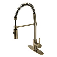 Kingston Brass LS877CTL Continental 1.8 GPM 1 Hole Pre-Rinse Pull - Brass