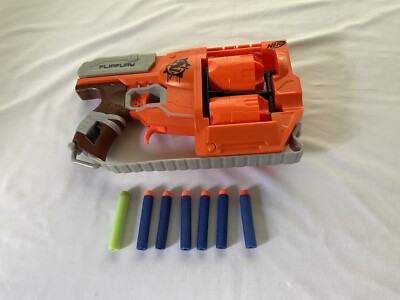 Nerf Zombie Strike (A9603) FlipFury Blaster with 7 bullets