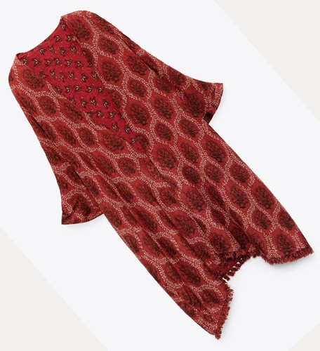 ZARA 5598/243 NEW WOMAN REVERSIBLE PRINTED KIMONO ONE SIZE RED | eBay