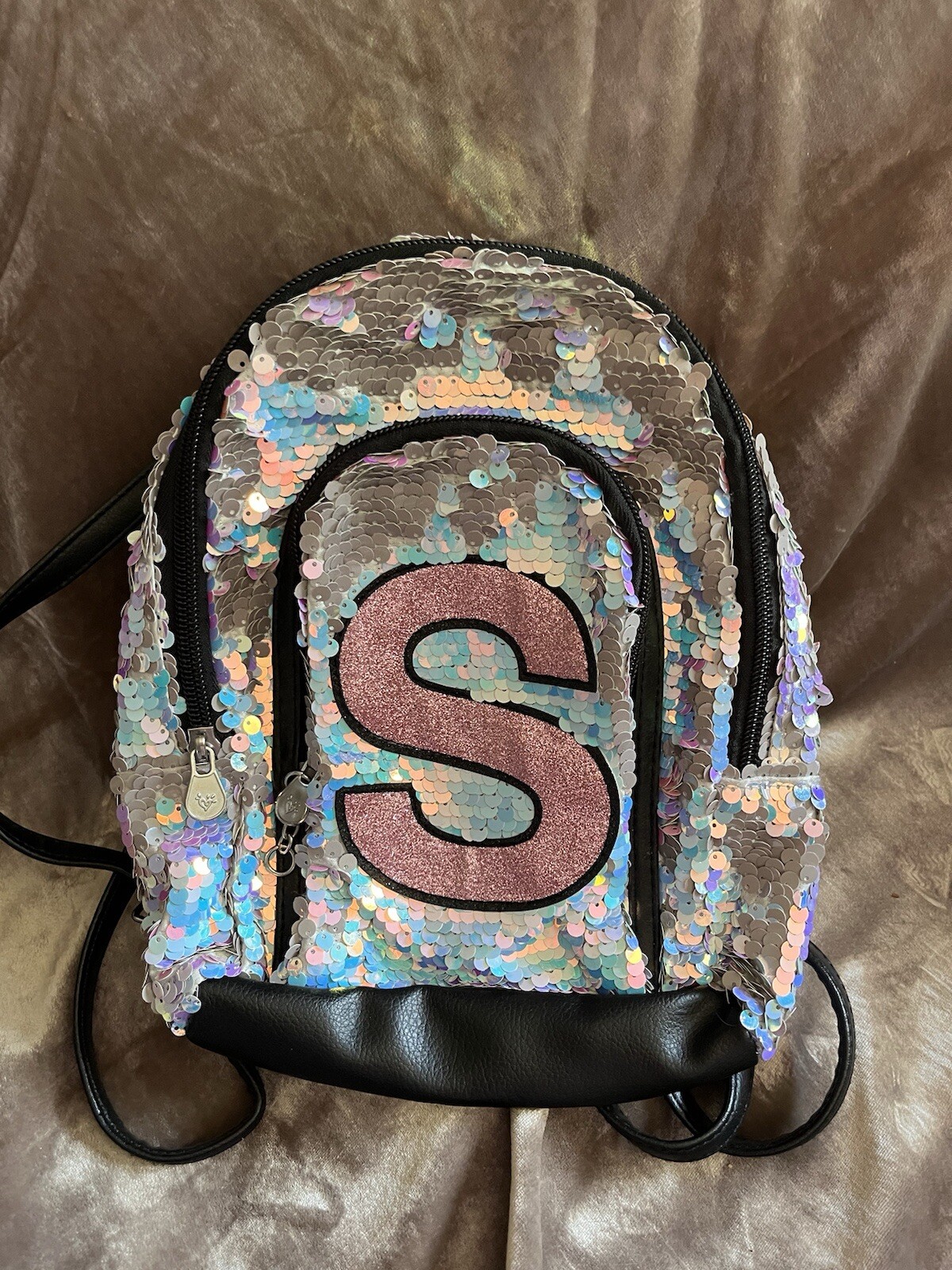 JUSTICE Sequence "S" Initialed Mini Backpack/purs… - image 1