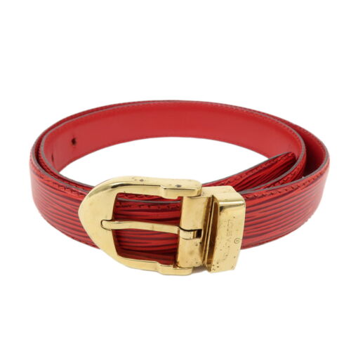 Authentic Louis Vuitton Epi Santulle Classic Belt 85/34 Red R15007 Used F/S